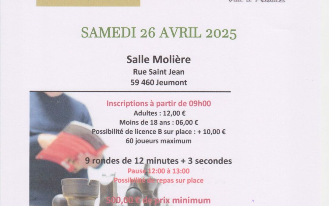 Open Rapide des Frontières – Jeumont – 26 avril 2025